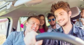 Teen driver with car full of kids