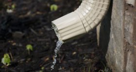 Downspout spilling out water