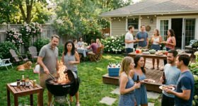 A backyard barbecue